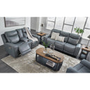 Signature Design by Ashley Mindanao U59504U1 2 pc Power Reclining Living Room Set - Steel IMAGE 2