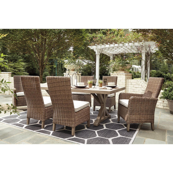 Signature Design by Ashley Beachcroft P791P2 7-piece Outdoor Dining Set IMAGE 1