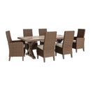 Signature Design by Ashley Beachcroft P791P2 7-piece Outdoor Dining Set IMAGE 2