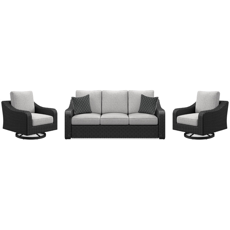 Signature Design by Ashley Beachcroft P792P8 3 pc Outdoor Seating Set IMAGE 1