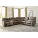 Benchcraft Segburg Power Reclining Leather Look 4 pc Sectional 3430359/3430377/3430354/3430362 IMAGE 3