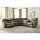Benchcraft Segburg Power Reclining Leather Look 4 pc Sectional 3430359/3430377/3430354/3430362 IMAGE 4