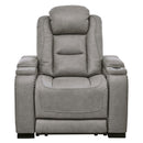 Signature Design by Ashley The Man-Den U8530513 Power Recliner with Adjustable Headrest IMAGE 3