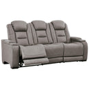 Signature Design by Ashley The Man-Den U8530515 Power Reclining Sofa with Adjustable Headrest IMAGE 2