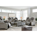Signature Design by Ashley The Man-Den U8530518 Power Reclining Loveseat with Console and Adjustable Headrest IMAGE 17