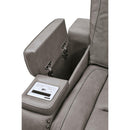 Signature Design by Ashley The Man-Den U8530518 Power Reclining Loveseat with Console and Adjustable Headrest IMAGE 6