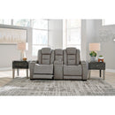 Signature Design by Ashley The Man-Den U8530518 Power Reclining Loveseat with Console and Adjustable Headrest IMAGE 9