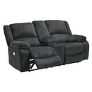 Signature Design by Ashley Draycoll 7650496 Double Reclining Power Loveseat with Console IMAGE 2