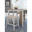Signature Design by Ashley Skempton D394-113 Rectangular Dining Room Counter Table Set IMAGE 2