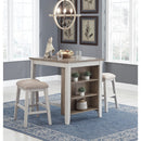 Signature Design by Ashley Skempton D394-113 Rectangular Dining Room Counter Table Set IMAGE 4