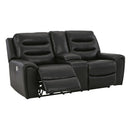 Signature Design by Ashley Warlin 6110518 Power Reclining Loveseat with Console and Adjustable Headrest IMAGE 2