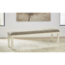 Signature Design by Ashley Bolanburg D647-08 Extra Large Upholstered Dining Room Bench IMAGE 3