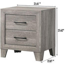 Crown Mark Hopkins B9320-2 Night Stand - Driftwood IMAGE 4
