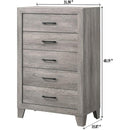 Crown Mark Hopkins B9320-4 Chest - Driftwood IMAGE 4