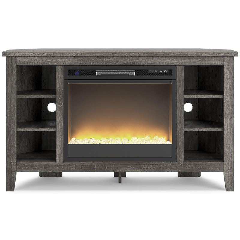 Signature Design by Ashley Arlenbry W275W5 Corner TV Stand with Electric Fireplace IMAGE 2
