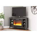 Signature Design by Ashley Arlenbry W275W5 Corner TV Stand with Electric Fireplace IMAGE 3