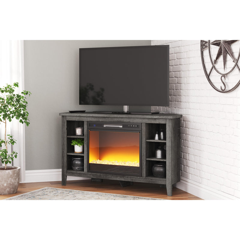 Signature Design by Ashley Arlenbry W275W5 Corner TV Stand with Electric Fireplace IMAGE 3