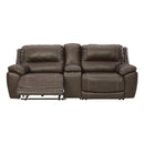 Signature Design by Ashley Dunleith U71604S4 3 pc Power Reclining Loveseat with Console IMAGE 2