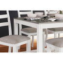 Signature Design by Ashley Stonehollow D382-325 Rectangular Dining Room Table Set IMAGE 6