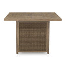 Signature Design by Ashley Walton Bridge P749-665 Square Bar Table with Fire Pit IMAGE 4