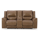 Signature Design by Ashley Trasimeno U8281518 Power Reclining Loveseat with Console and Adjustable Headrest IMAGE 3