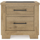 Signature Design by Ashley Galliden B841-92 Two Drawer Night Stand IMAGE 3