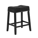 Crown Mark Lennon 1715C-24-BK Saddle Counter Bar Stool 24" IMAGE 1