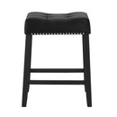 Crown Mark Lennon 1715C-24-BK Saddle Counter Bar Stool 24" IMAGE 2