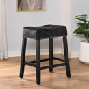 Crown Mark Lennon 1715C-24-BK Saddle Counter Bar Stool 24" IMAGE 3