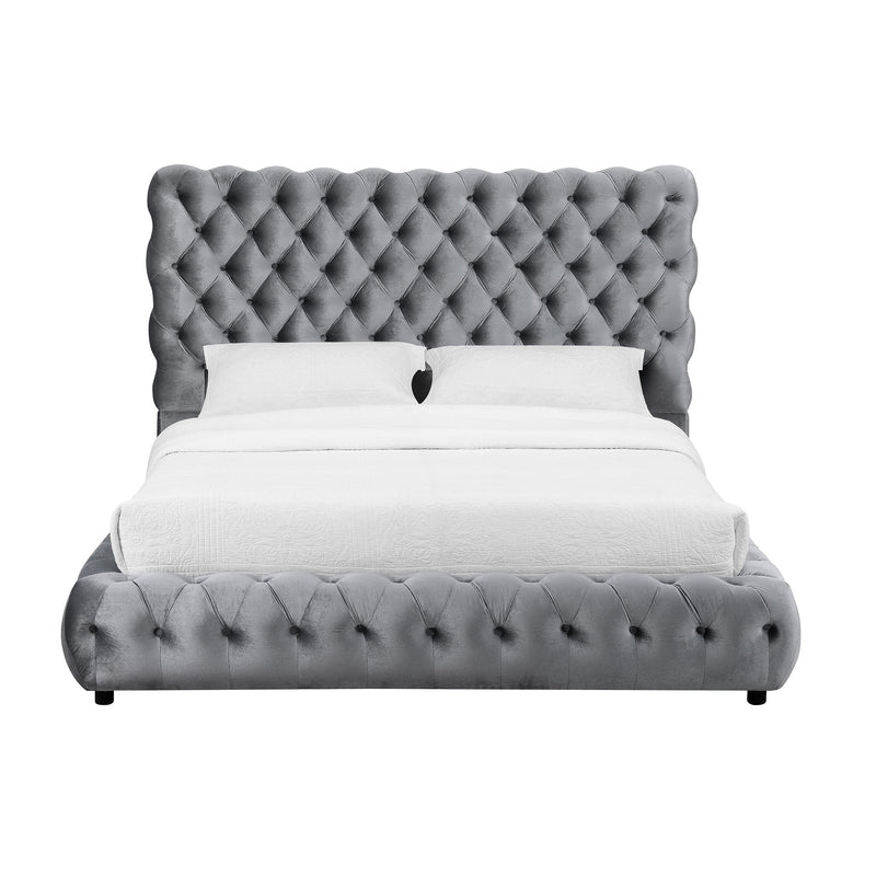Crown Mark Flory 5112GY-Q Queen Bed - Grey IMAGE 1