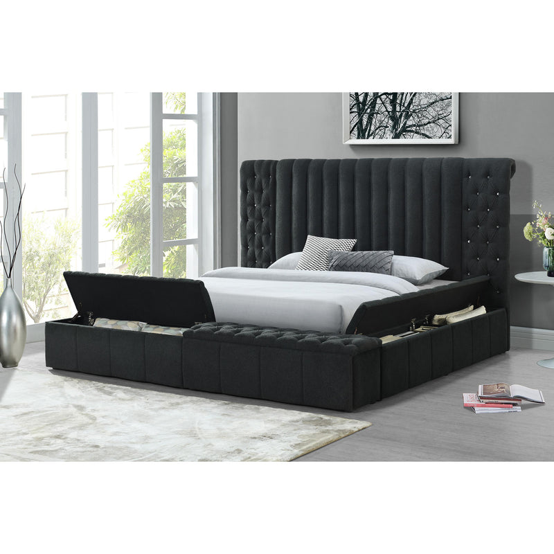 Crown Mark Danbury 5201CL-Q Queen Bed - Charcoal IMAGE 2