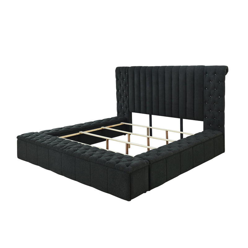 Crown Mark Danbury 5201CL-Q Queen Bed - Charcoal IMAGE 3