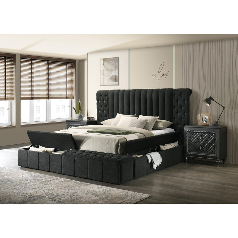 Crown Mark Danbury 5201CL-Q Queen Bed - Charcoal IMAGE 4