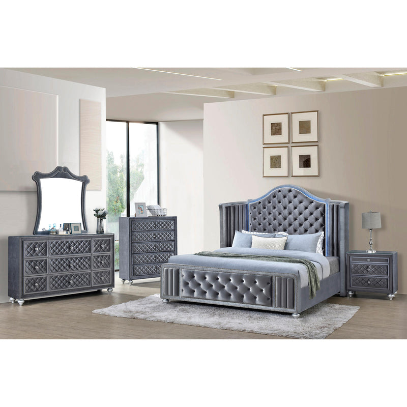Crown Mark Cameo B2150-Q Queen Panel Bed with Wing IMAGE 2