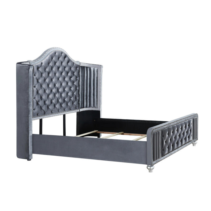 Crown Mark Cameo B2150-Q Queen Panel Bed with Wing IMAGE 3