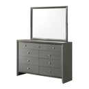 Crown Mark Denker B4715-11 Dresser Mirror - Gunmetal IMAGE 3