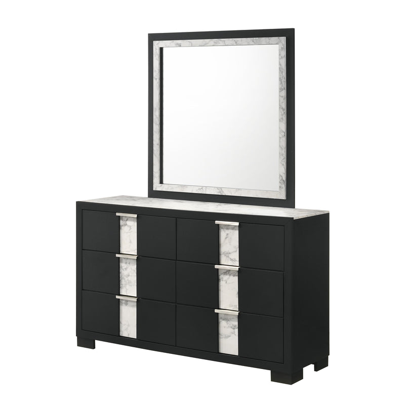 Crown Mark Rangley B6835-11 Dresser Mirror - Black IMAGE 4