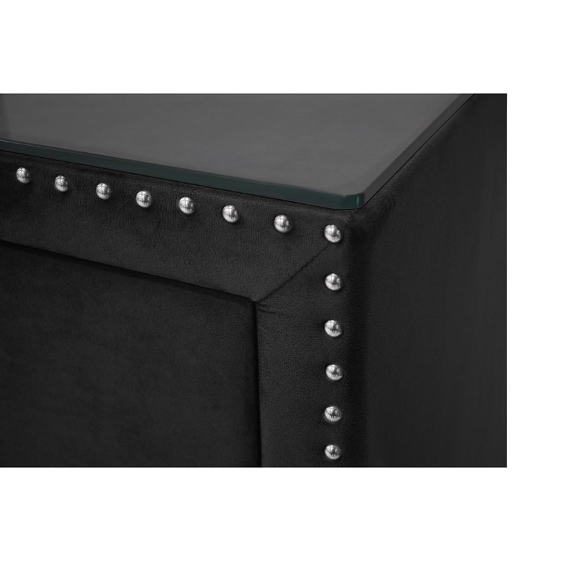 Crown Mark Lucinda B9265-2N Nightstand - Black IMAGE 4