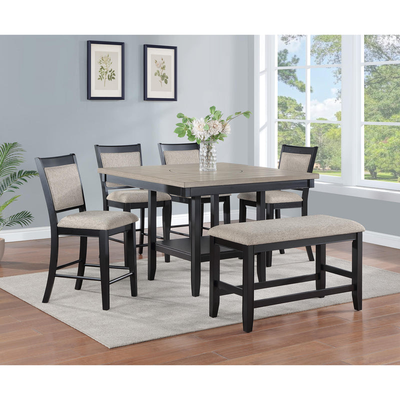 Crown Mark Fulton 2727LG-T-4848 Counter Height Table - Light Grey IMAGE 2