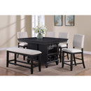 Crown Mark Regent 2772CL-S-24 Counter Height Chair - Charcoal Black IMAGE 3