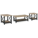 Signature Design by Ashley Bristenfort T685T1 Coffee Table and 2 End Tables IMAGE 1
