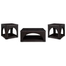 Signature Design by Ashley Yellink T760T1 Coffee Table and 2 End Tables IMAGE 1