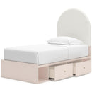 Signature Design by Ashley Wistenpine B1323B12 Twin Upholstered Panel Bed with Storage IMAGE 2