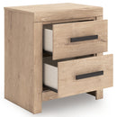 Signature Design by Ashley Sanginlane B3787-92 Two Drawer Night Stand IMAGE 2