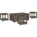 Signature Design by Ashley Hollum T466T2 Coffee Table and 3 End Tables IMAGE 1